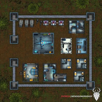 Carte 1021, carte de JDR — battlemap pour Roll20 et Foundry VTT