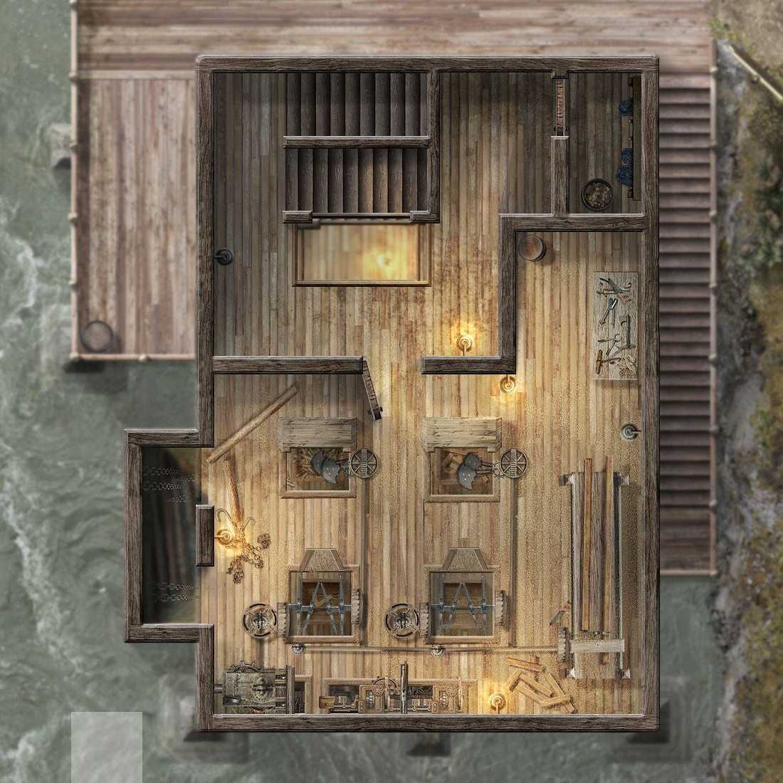 Carte 105, carte de JDR — battlemap pour Roll20 et Foundry VTT