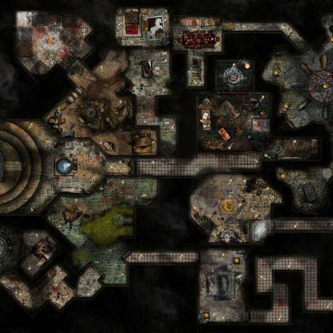 Carte 107, carte de JDR — battlemap pour Roll20 et Foundry VTT