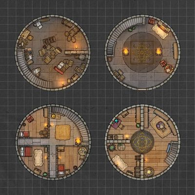 Carte 1073, carte de JDR — battlemap pour Roll20 et Foundry VTT