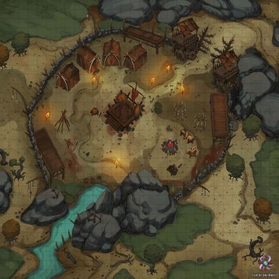 Carte 1126, carte de JDR — battlemap pour Roll20 et Foundry VTT