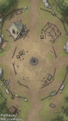 Carte 1134, carte de JDR — battlemap pour Roll20 et Foundry VTT