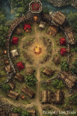 Carte 1142, carte de JDR — battlemap pour Roll20 et Foundry VTT
