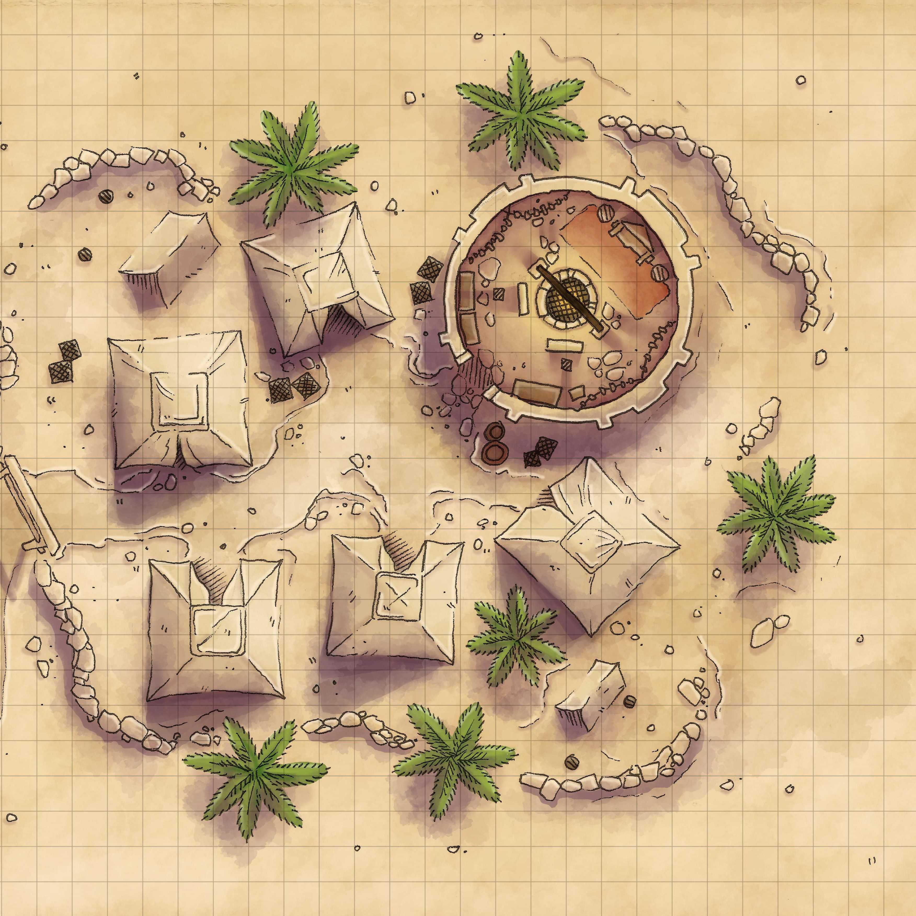 Carte 116, carte de JDR — battlemap pour Roll20 et Foundry VTT