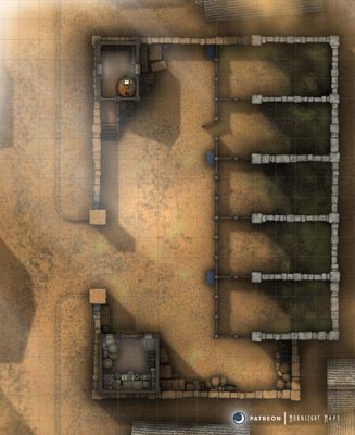 Carte 1166, carte de JDR — battlemap pour Roll20 et Foundry VTT
