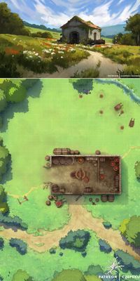 Carte 1185, carte de JDR — battlemap pour Roll20 et Foundry VTT
