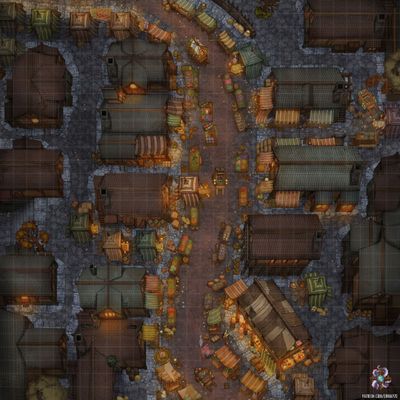 Carte 1189, carte de JDR — battlemap pour Roll20 et Foundry VTT