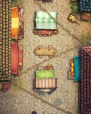 Carte 1195, carte de JDR — battlemap pour Roll20 et Foundry VTT