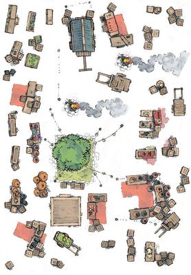 Carte 1196, carte de JDR — battlemap pour Roll20 et Foundry VTT