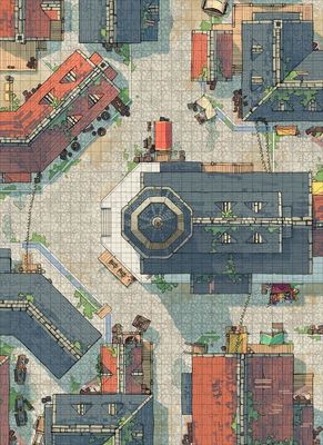 Carte 1211, carte de JDR — battlemap pour Roll20 et Foundry VTT