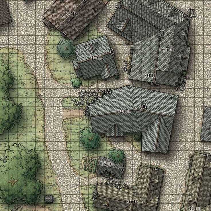 Carte 125, carte de JDR — battlemap pour Roll20 et Foundry VTT