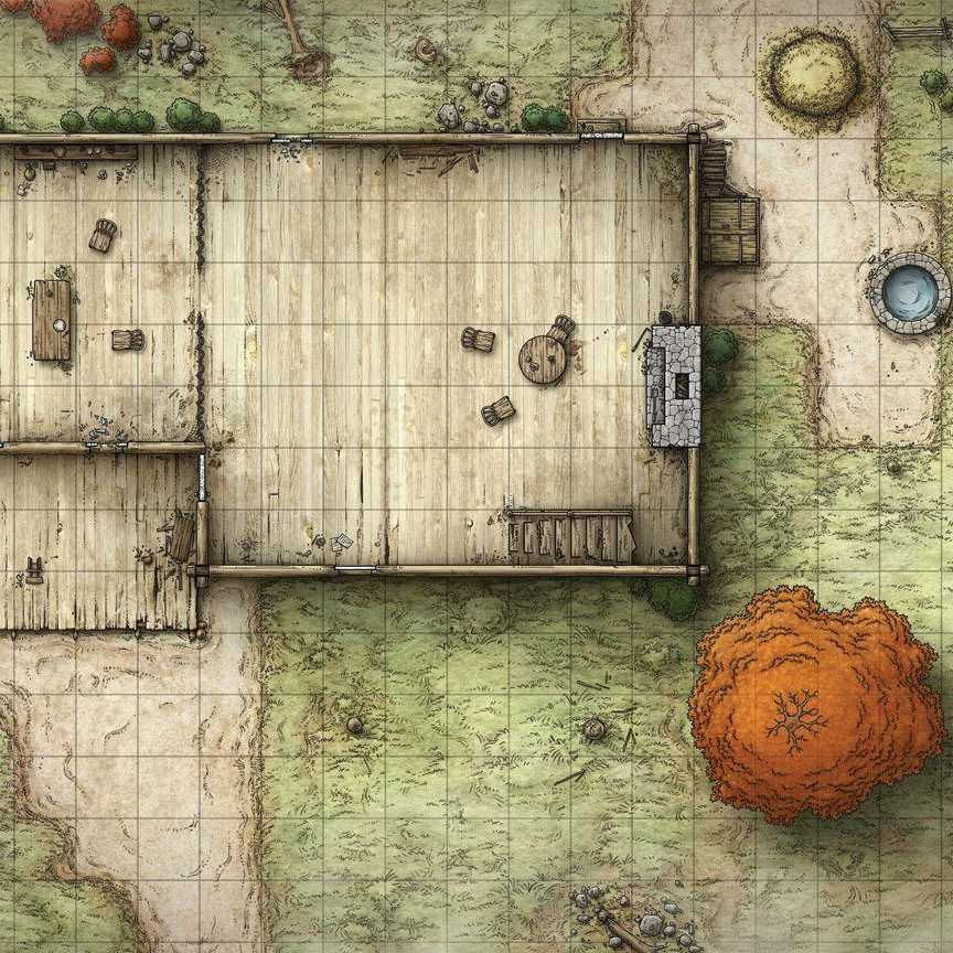 Carte 129, carte de JDR — battlemap pour Roll20 et Foundry VTT