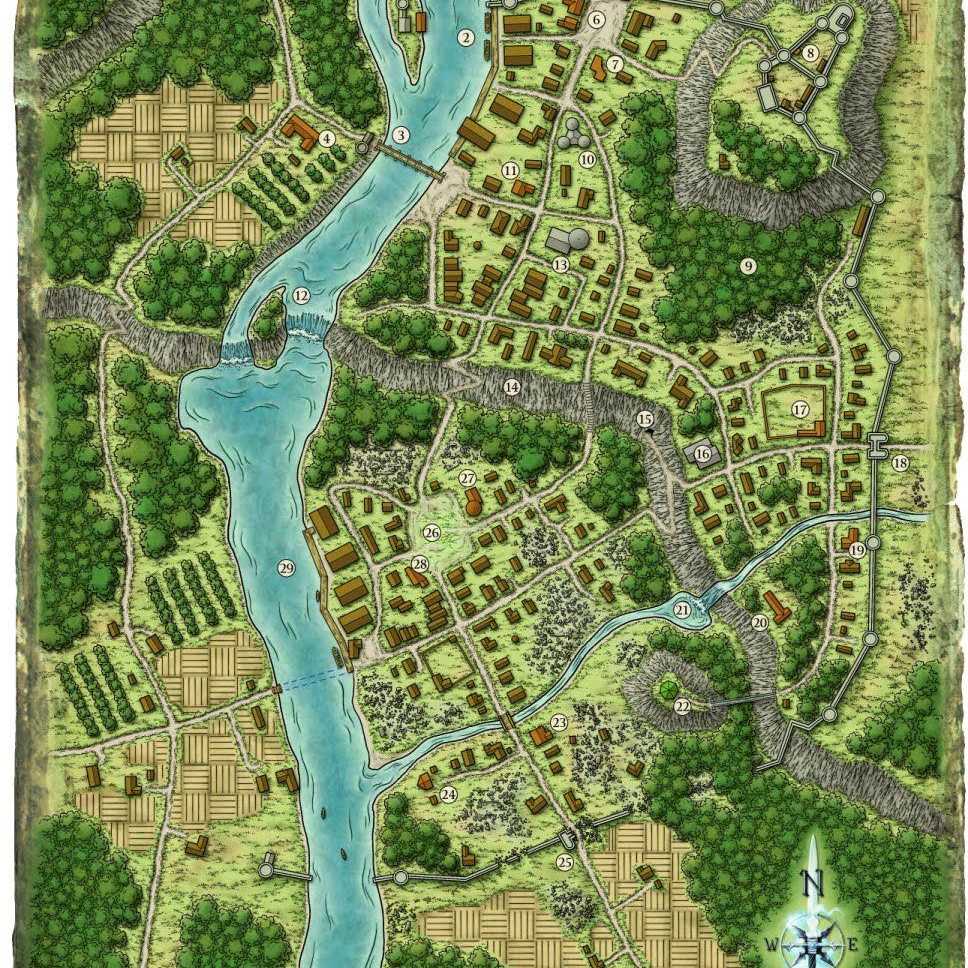 Carte 130, carte de JDR — battlemap pour Roll20 et Foundry VTT