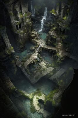 Carte 1314, carte de JDR — battlemap pour Roll20 et Foundry VTT
