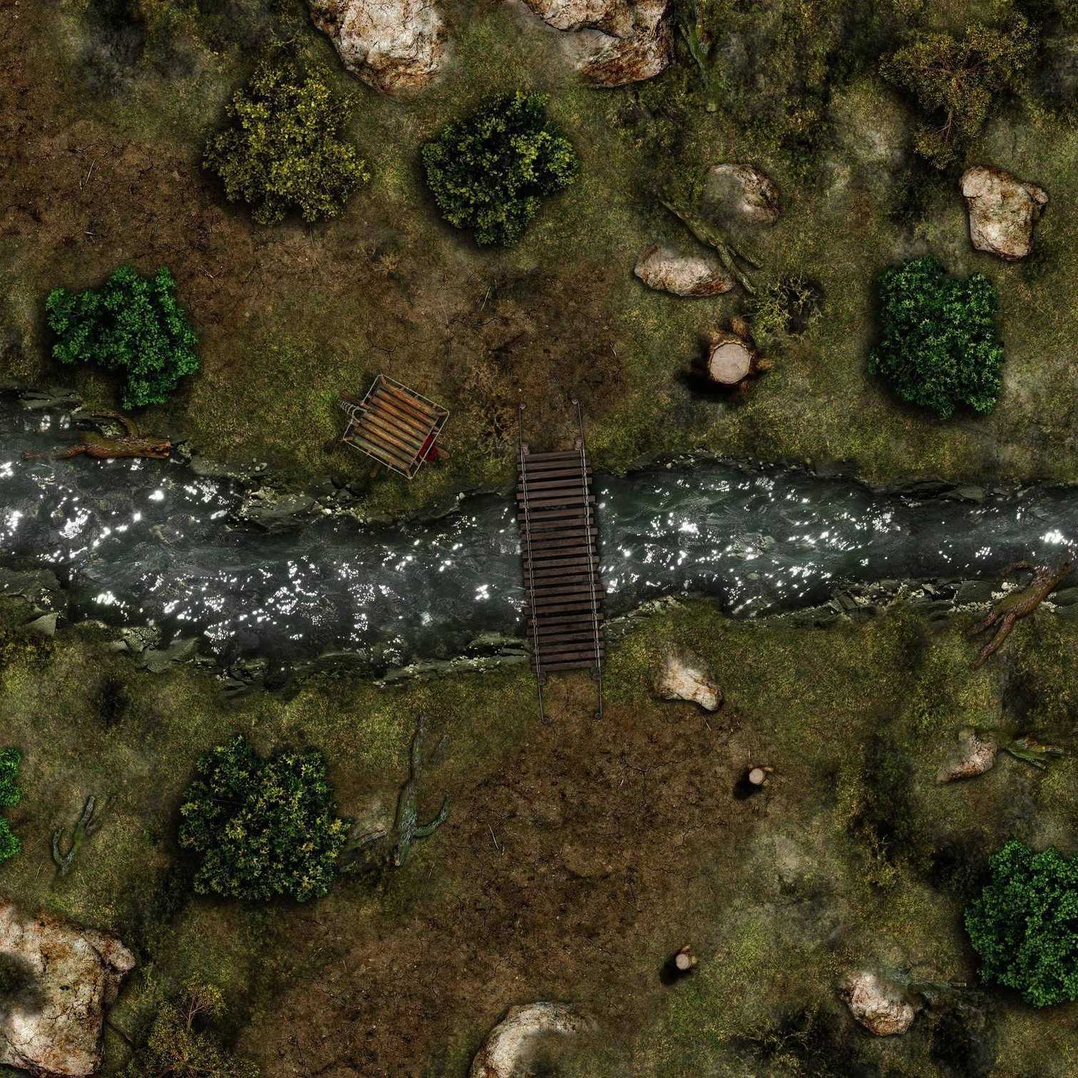 Carte 135, carte de JDR — battlemap pour Roll20 et Foundry VTT