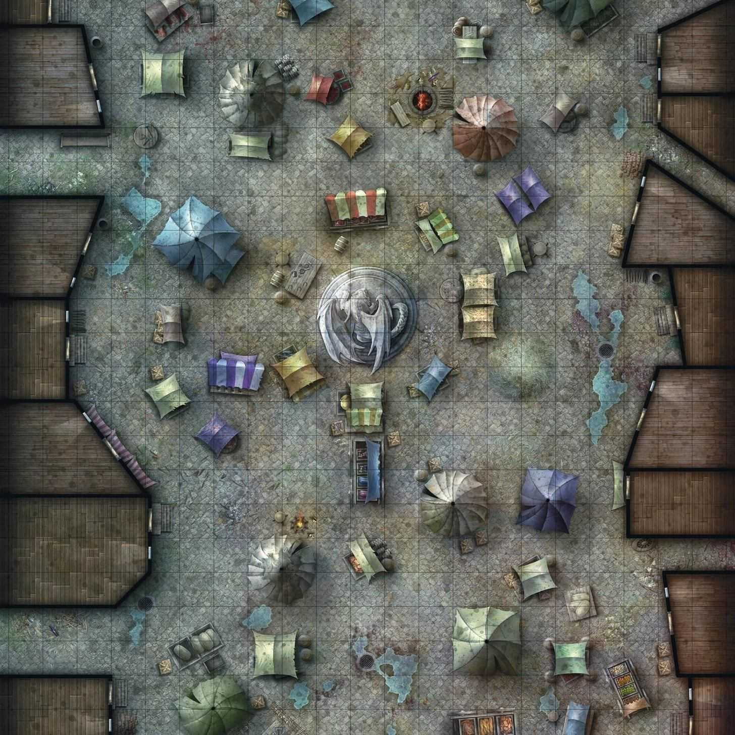 Carte 136, carte de JDR — battlemap pour Roll20 et Foundry VTT