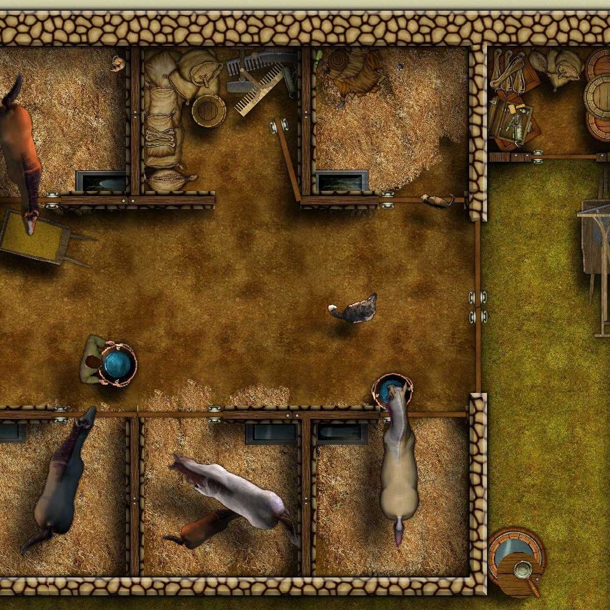Carte 138, carte de JDR — battlemap pour Roll20 et Foundry VTT