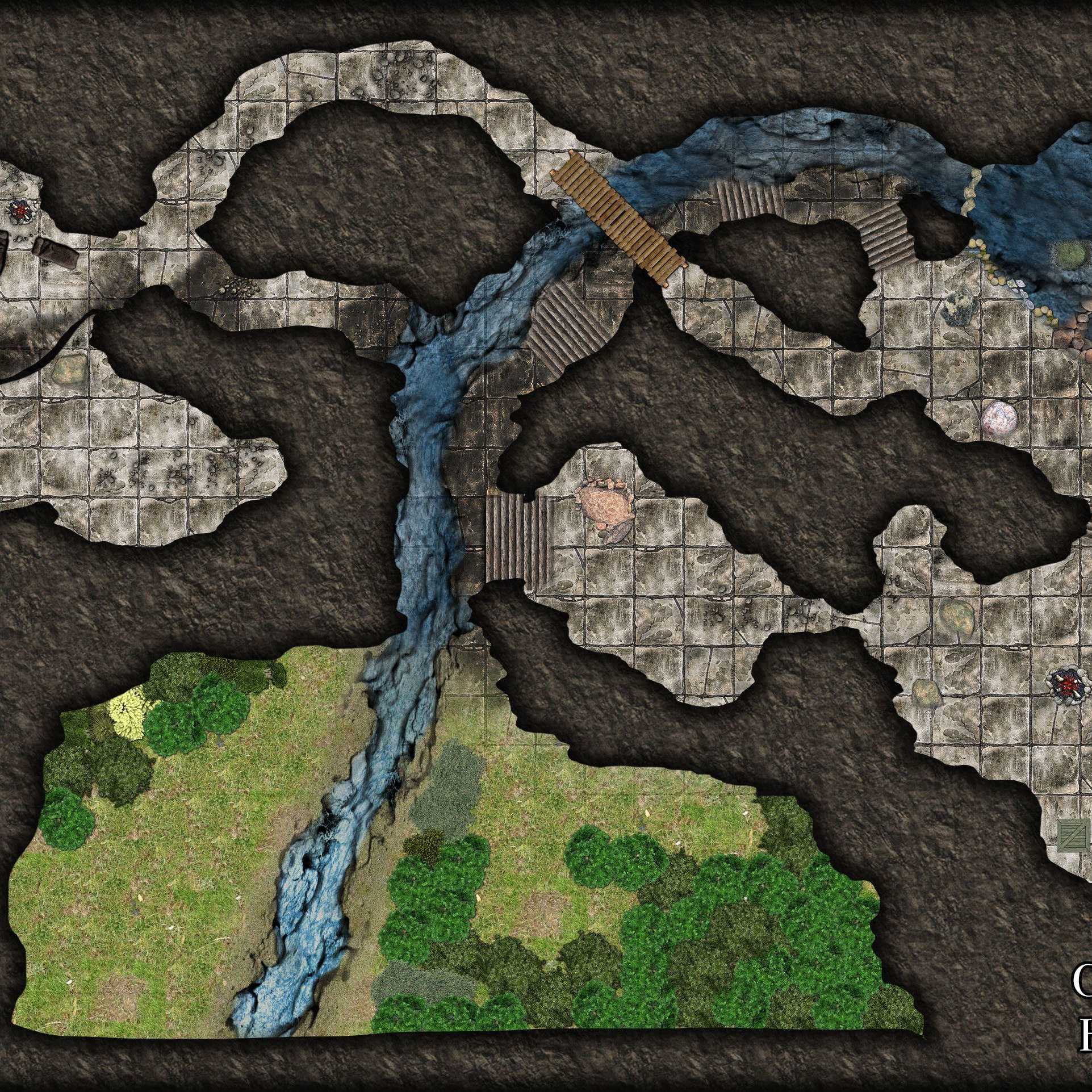 Carte 153, carte de JDR — battlemap pour Roll20 et Foundry VTT