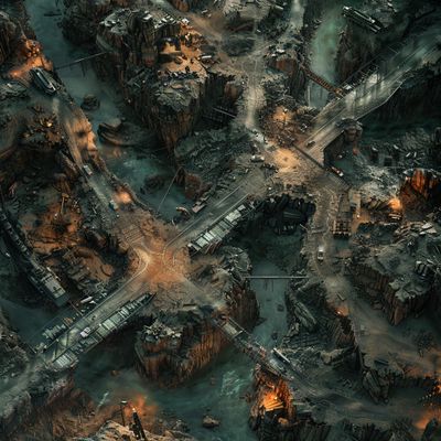 Carte 1775, carte de JDR — battlemap pour Roll20 et Foundry VTT