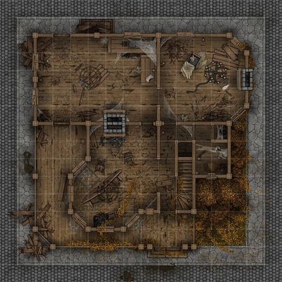 Carte 1858, carte de JDR — battlemap pour Roll20 et Foundry VTT