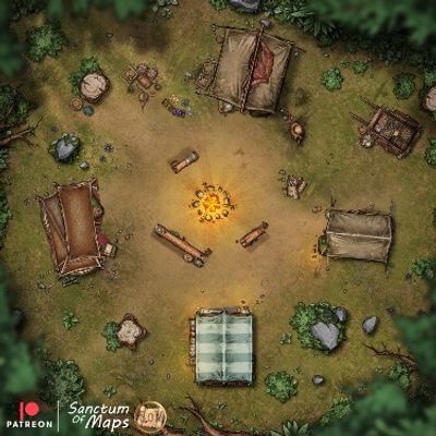 Carte 1915, carte de JDR — battlemap pour Roll20 et Foundry VTT
