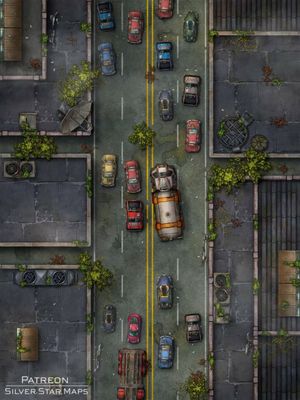 Carte 1945, carte de JDR — battlemap pour Roll20 et Foundry VTT