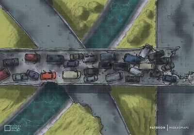 Carte 1955, carte de JDR — battlemap pour Roll20 et Foundry VTT