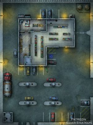 Carte 1960, carte de JDR — battlemap pour Roll20 et Foundry VTT