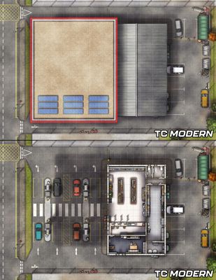 Carte 1963, carte de JDR — battlemap pour Roll20 et Foundry VTT
