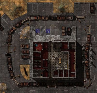 Carte 1975, carte de JDR — battlemap pour Roll20 et Foundry VTT