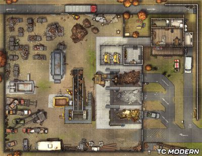 Carte 1976, carte de JDR — battlemap pour Roll20 et Foundry VTT