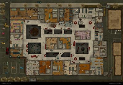 Carte 1985, carte de JDR — battlemap pour Roll20 et Foundry VTT