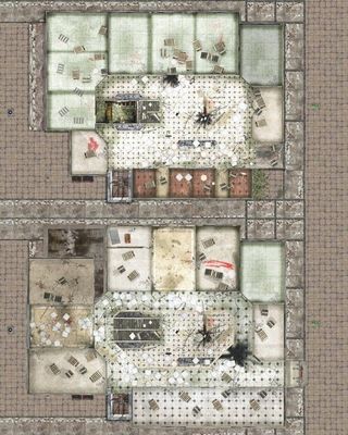 Carte 1986, carte de JDR — battlemap pour Roll20 et Foundry VTT