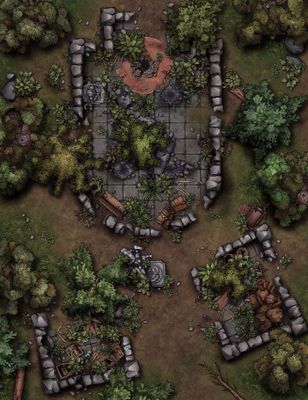 Carte 2124, carte de JDR — battlemap pour Roll20 et Foundry VTT