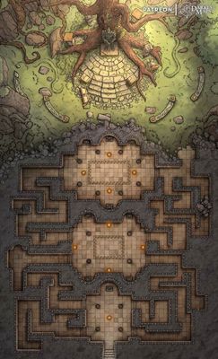 Carte 255, carte de JDR — battlemap pour Roll20 et Foundry VTT