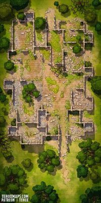 Carte 270, carte de JDR — battlemap pour Roll20 et Foundry VTT