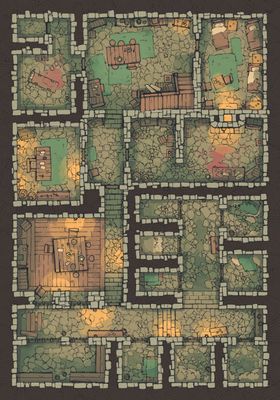 Carte 291, carte de JDR — battlemap pour Roll20 et Foundry VTT
