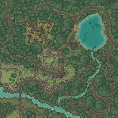 Carte 322, carte de JDR — battlemap pour Roll20 et Foundry VTT