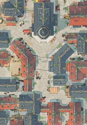 Carte 340, carte de JDR — battlemap pour Roll20 et Foundry VTT