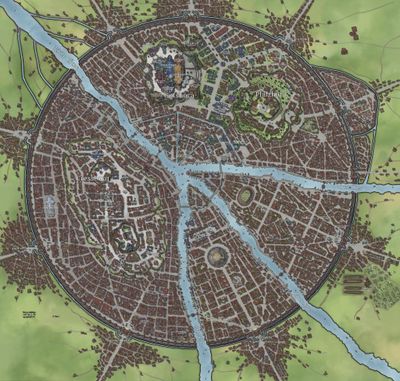 Carte 351, carte de JDR — battlemap pour Roll20 et Foundry VTT