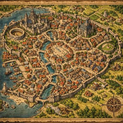 Carte 353, carte de JDR — battlemap pour Roll20 et Foundry VTT
