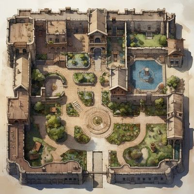 Carte 376, carte de JDR — battlemap pour Roll20 et Foundry VTT
