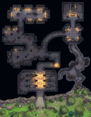 Carte 383, carte de JDR — battlemap pour Roll20 et Foundry VTT