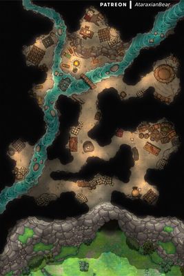 Carte 389, carte de JDR — battlemap pour Roll20 et Foundry VTT