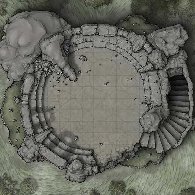 Carte 43, carte de JDR — battlemap pour Roll20 et Foundry VTT