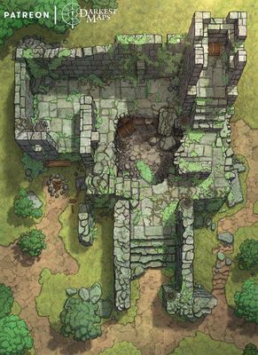 Carte 448, carte de JDR — battlemap pour Roll20 et Foundry VTT