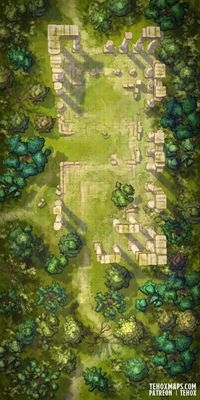 Carte 454, carte de JDR — battlemap pour Roll20 et Foundry VTT