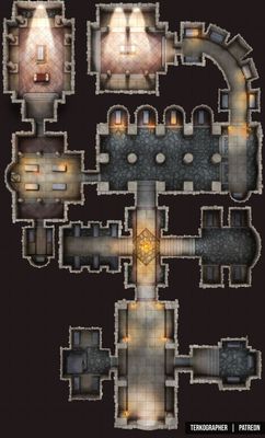 Carte 485, carte de JDR — battlemap pour Roll20 et Foundry VTT