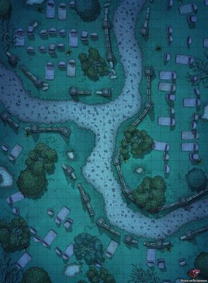 Carte 491, carte de JDR — battlemap pour Roll20 et Foundry VTT