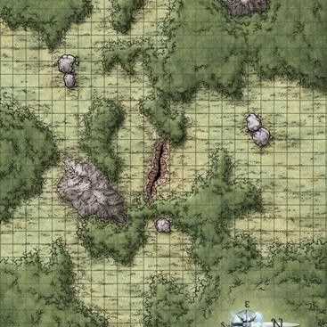 Carte 51, carte de JDR — battlemap pour Roll20 et Foundry VTT